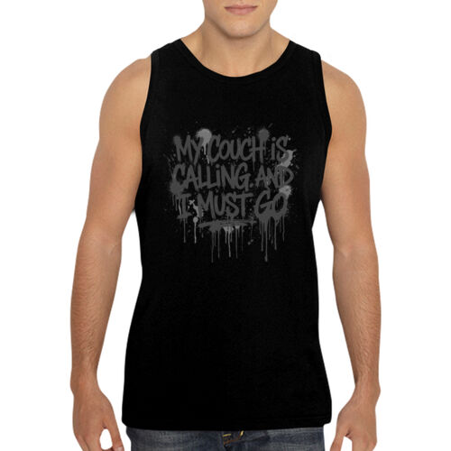 My Couch Is Calling - GD12 Softstyle® Adult Tank Top Thumbnail