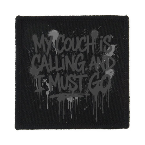My Couch Is Calling - PS01 8cm Square Sew-On Patch Thumbnail