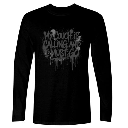 My Couch Is Calling - GD11 Softstyle® Adult Long Sleeve T-Shirt Thumbnail