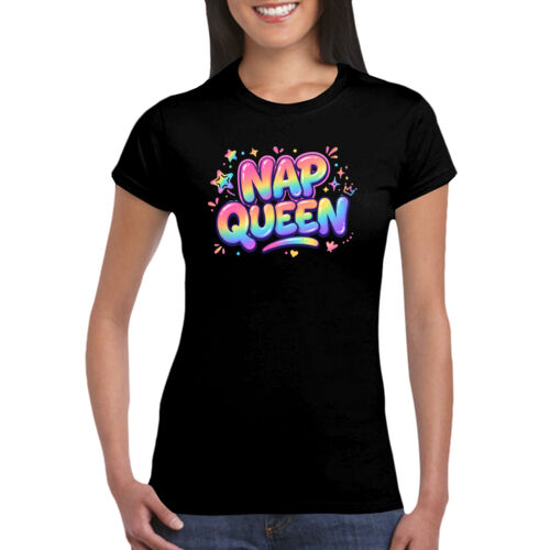 Nap Queen - GD72 Softstyle® Ladies' T-Shirt Thumbnail