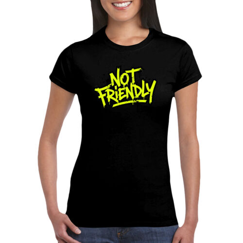 Not Friendly - GD72 Softstyle® Ladies' T-Shirt Thumbnail