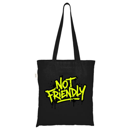 Not Friendly - ECO001 100% Recycled Cotton Tote Bag Thumbnail