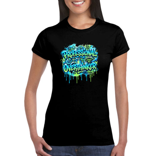 Professional Overthinker - GD72 Softstyle® Ladies' T-Shirt Thumbnail