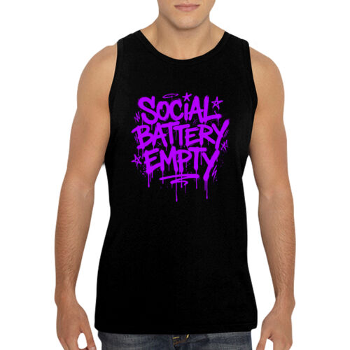 Social Battery Empty - GD12 Softstyle® Adult Tank Top Thumbnail
