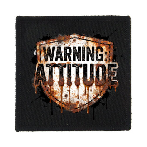 Warning Attitude - PS01 8cm Square Sew-On Patch Thumbnail