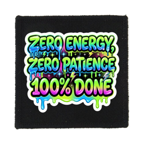 Zero Energy - PS01 8cm Square Sew-On Patch Thumbnail