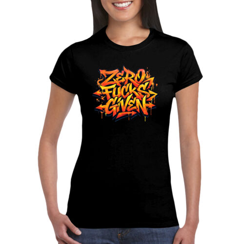 Zero Fucks Given - GD72 Softstyle® Ladies' T-Shirt Thumbnail