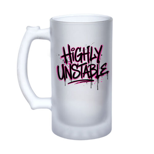 Highly Unstable - 16oz Frosted Glass Beer Stein Thumbnail