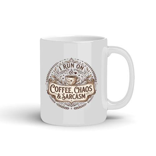 I Run On Coffee Chaos Sarcasm - 10oz Coffee Mug Thumbnail