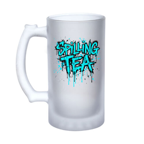 Spilling Tea - 16oz Frosted Glass Beer Stein Thumbnail