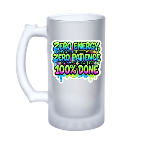 Zero Energy - 16oz Frosted Glass Beer Stein Thumbnail