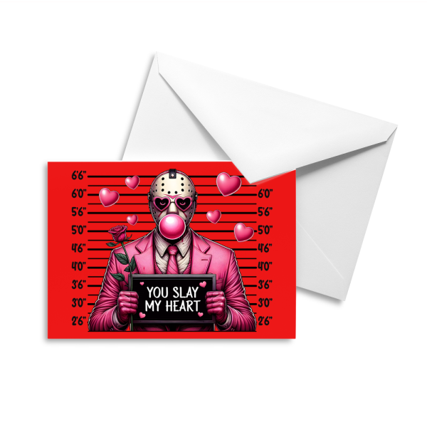 Jason Vorhees - You Slay My Heart V2 Valentine's Card