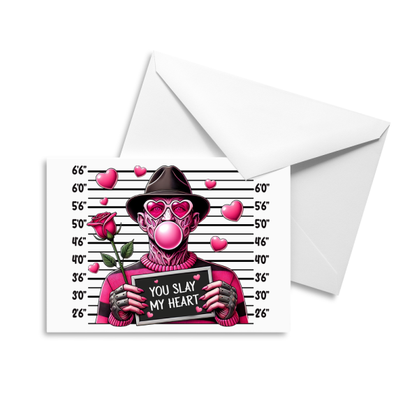 Freddy Krueger - You Slay My Heart V2 Valentine's Card